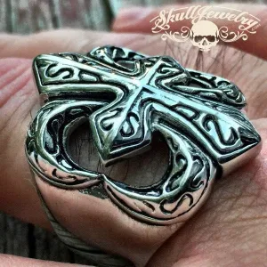Big, Bold & Heavy Cross Ring (item#243)