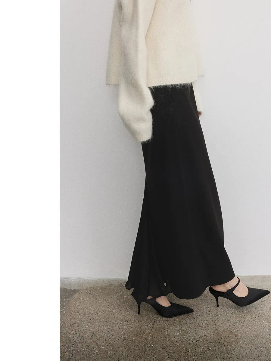 Black Flowing Skirt