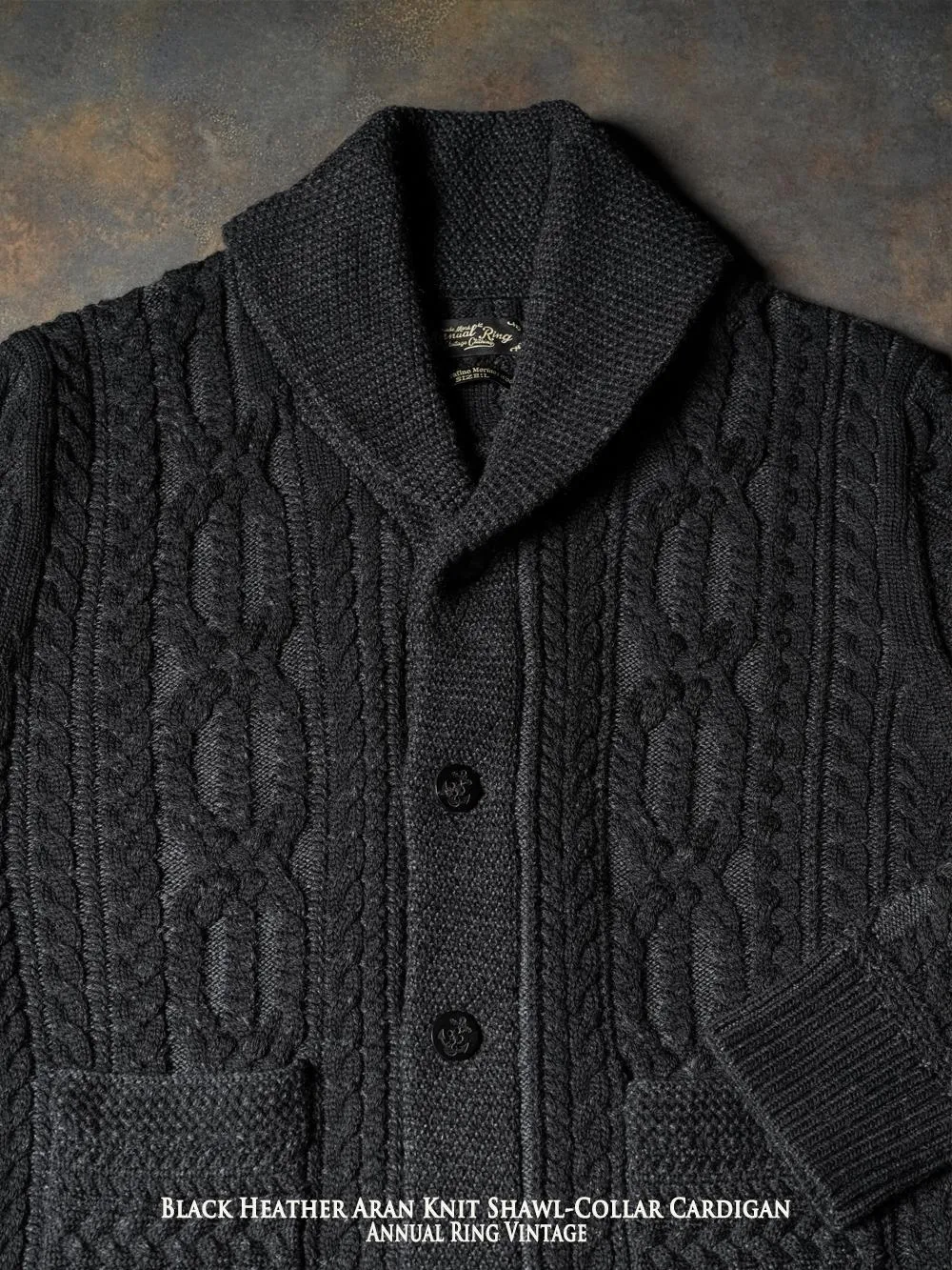 Black Shawl Collar Cardigan