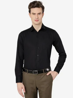 Black Solid Slim Fit Formal Shirt | JadeBlue