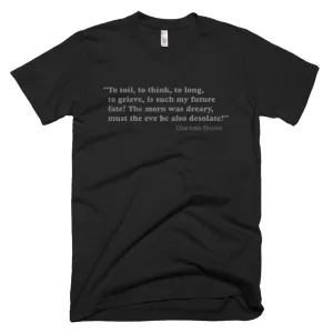 Bleak "Brontë" Quote Unisex Tee in Gray