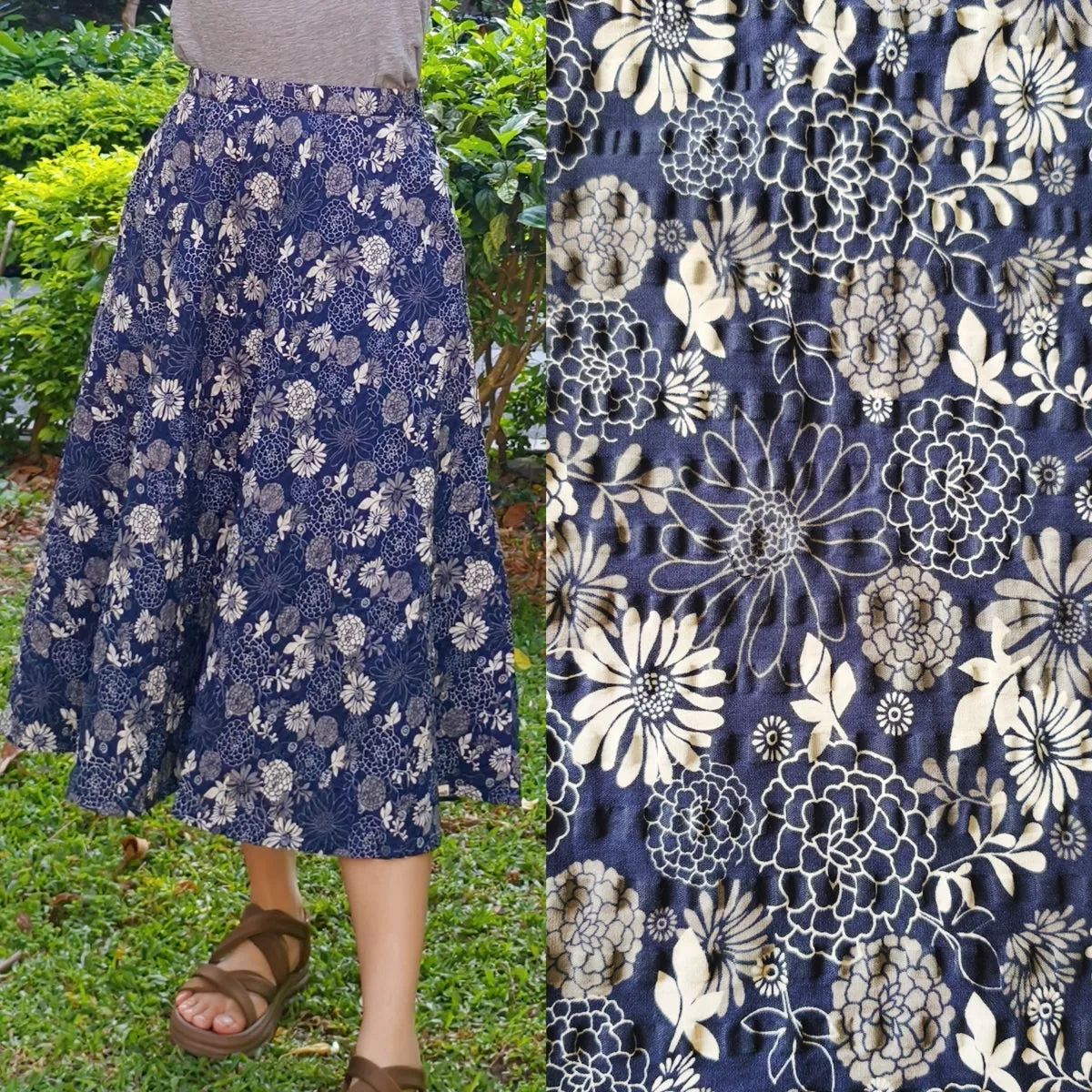 Bloomed Grace-Handmade Circle Skirt