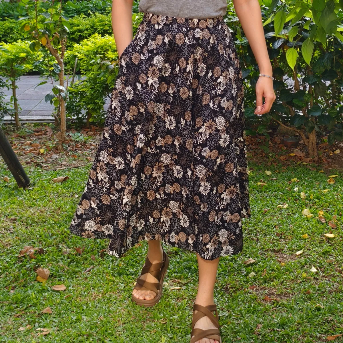 Bloomed Grace-Handmade Circle Skirt