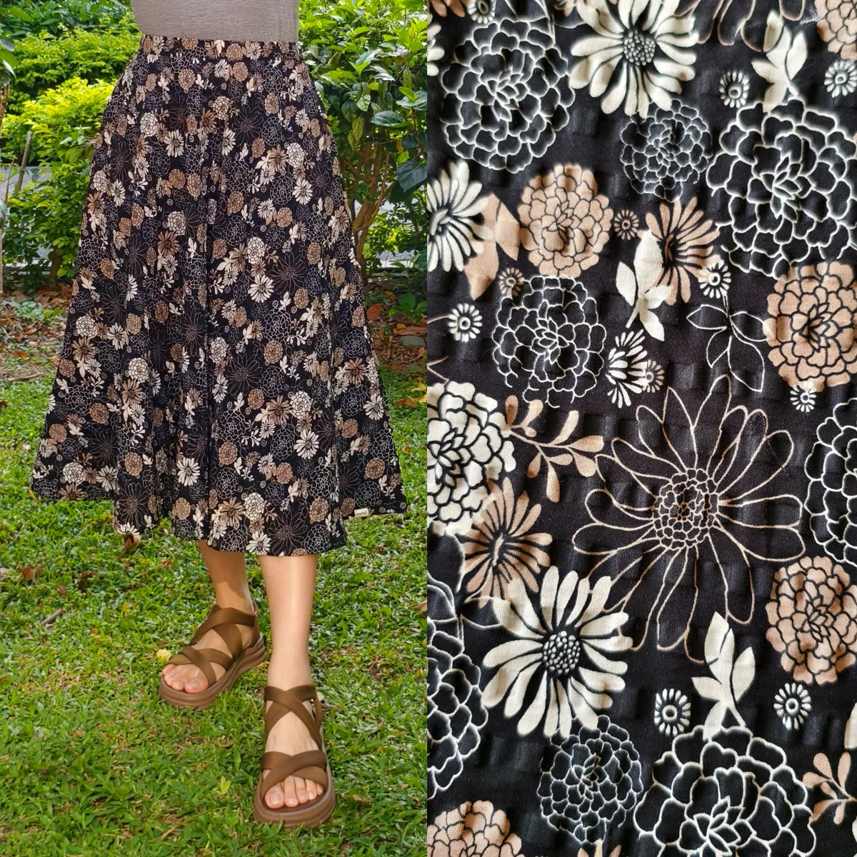 Bloomed Grace-Handmade Circle Skirt