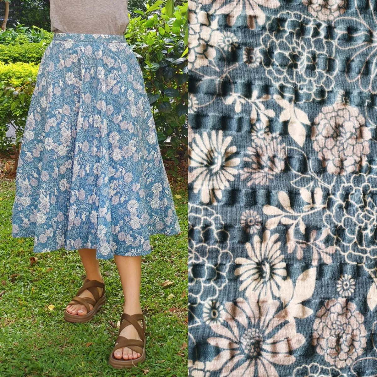 Bloomed Grace-Handmade Circle Skirt