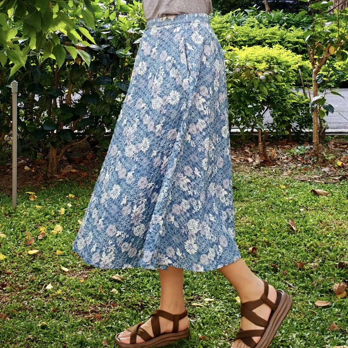 Bloomed Grace-Handmade Circle Skirt