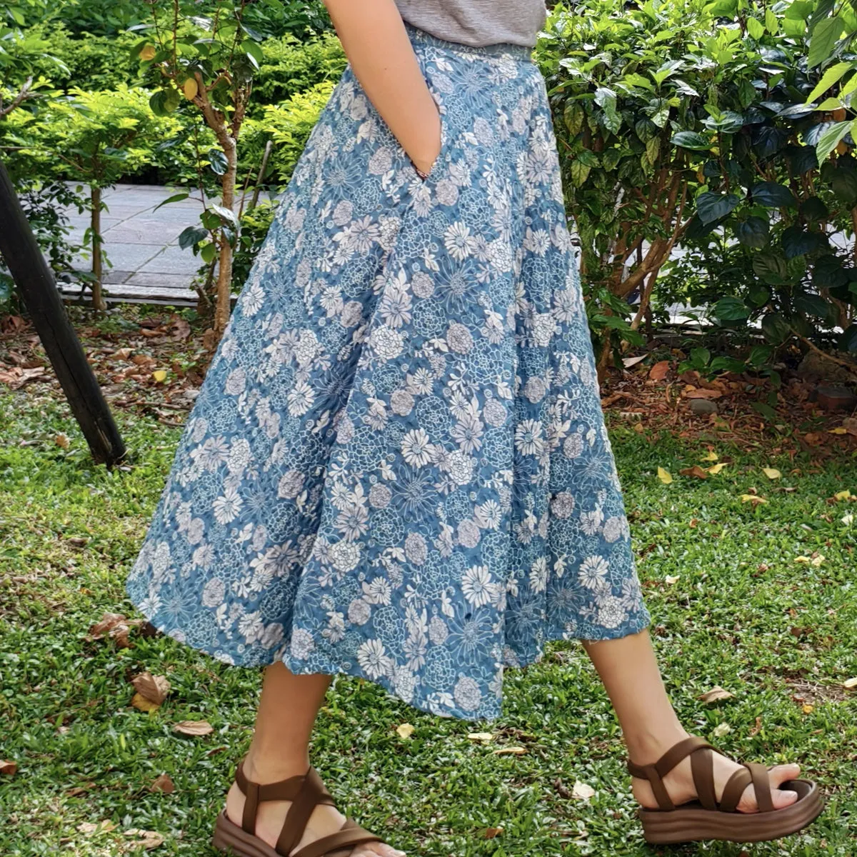 Bloomed Grace-Handmade Circle Skirt