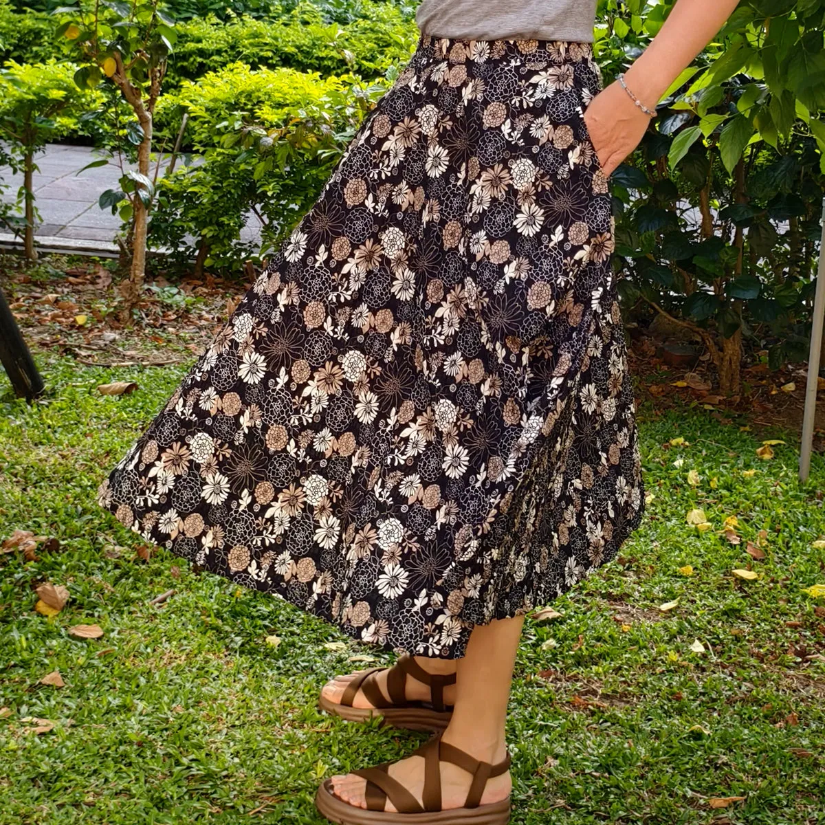 Bloomed Grace-Handmade Circle Skirt