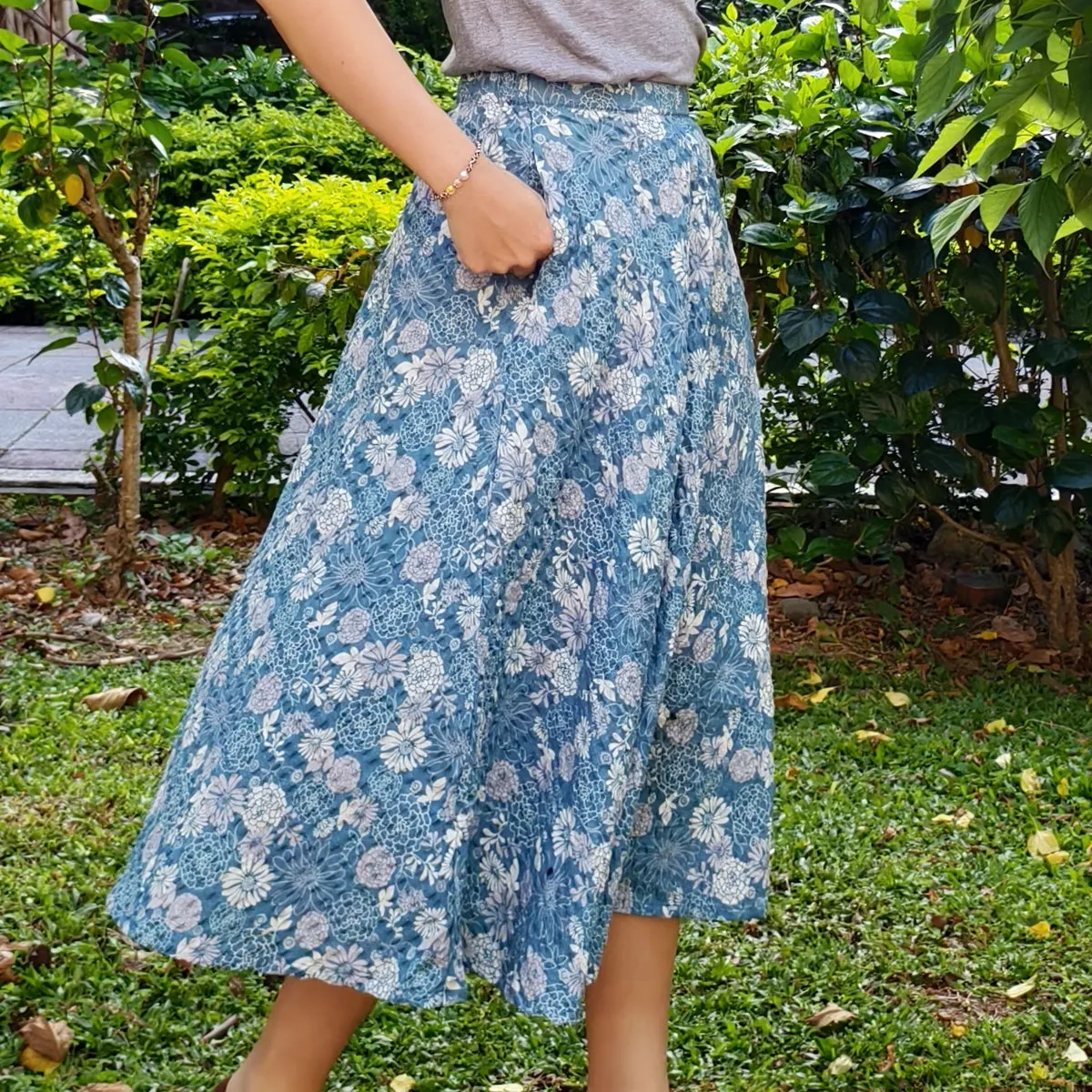 Bloomed Grace-Handmade Circle Skirt