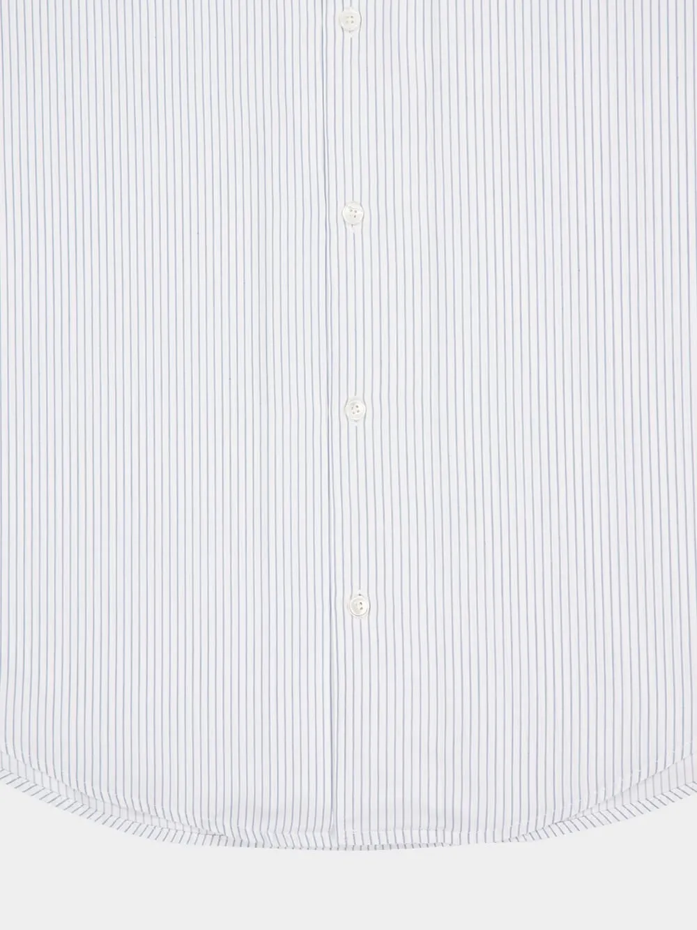 Blue Cotton Camp Collar Short Sleeve Shirt
