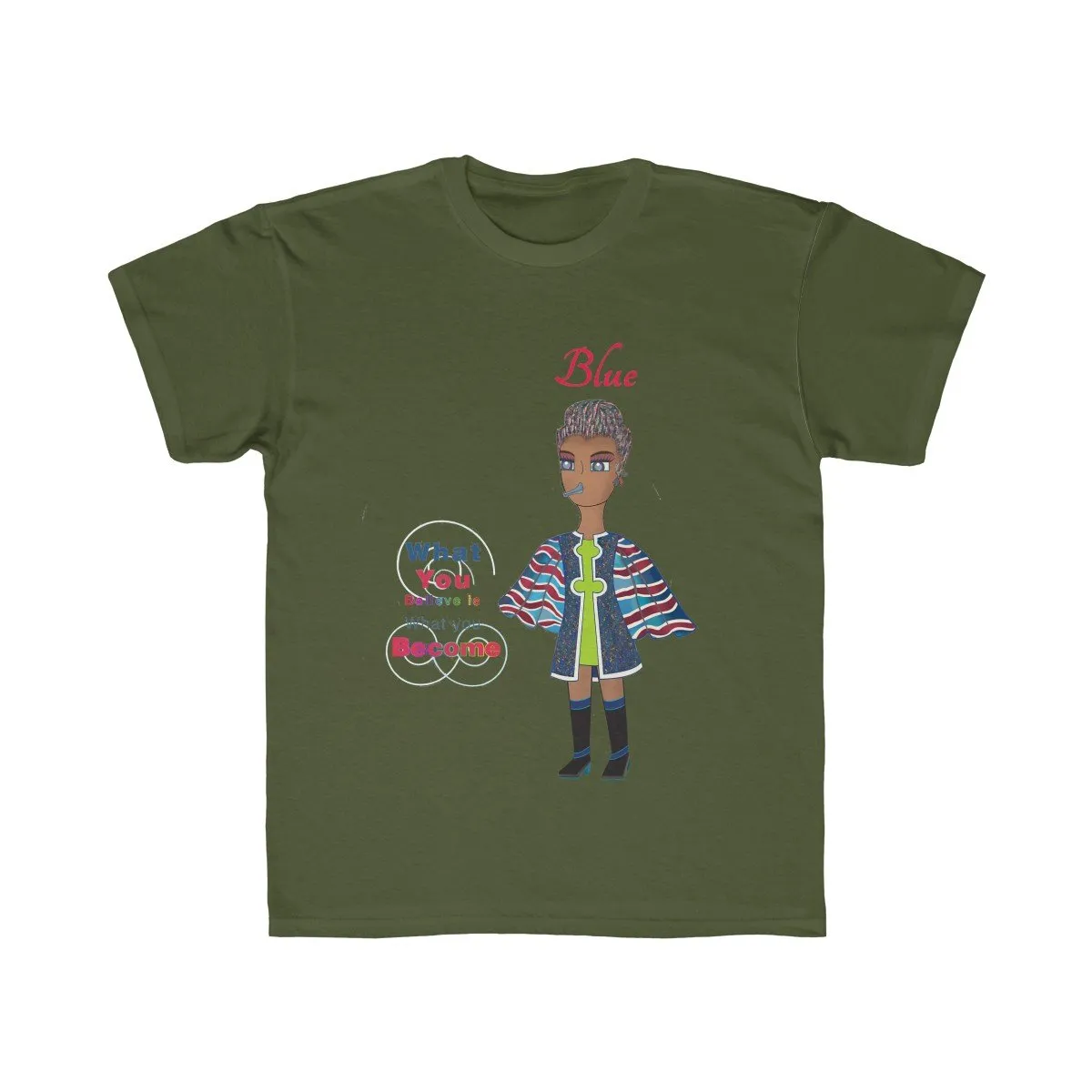 Blue Kids Regular Fit Tee