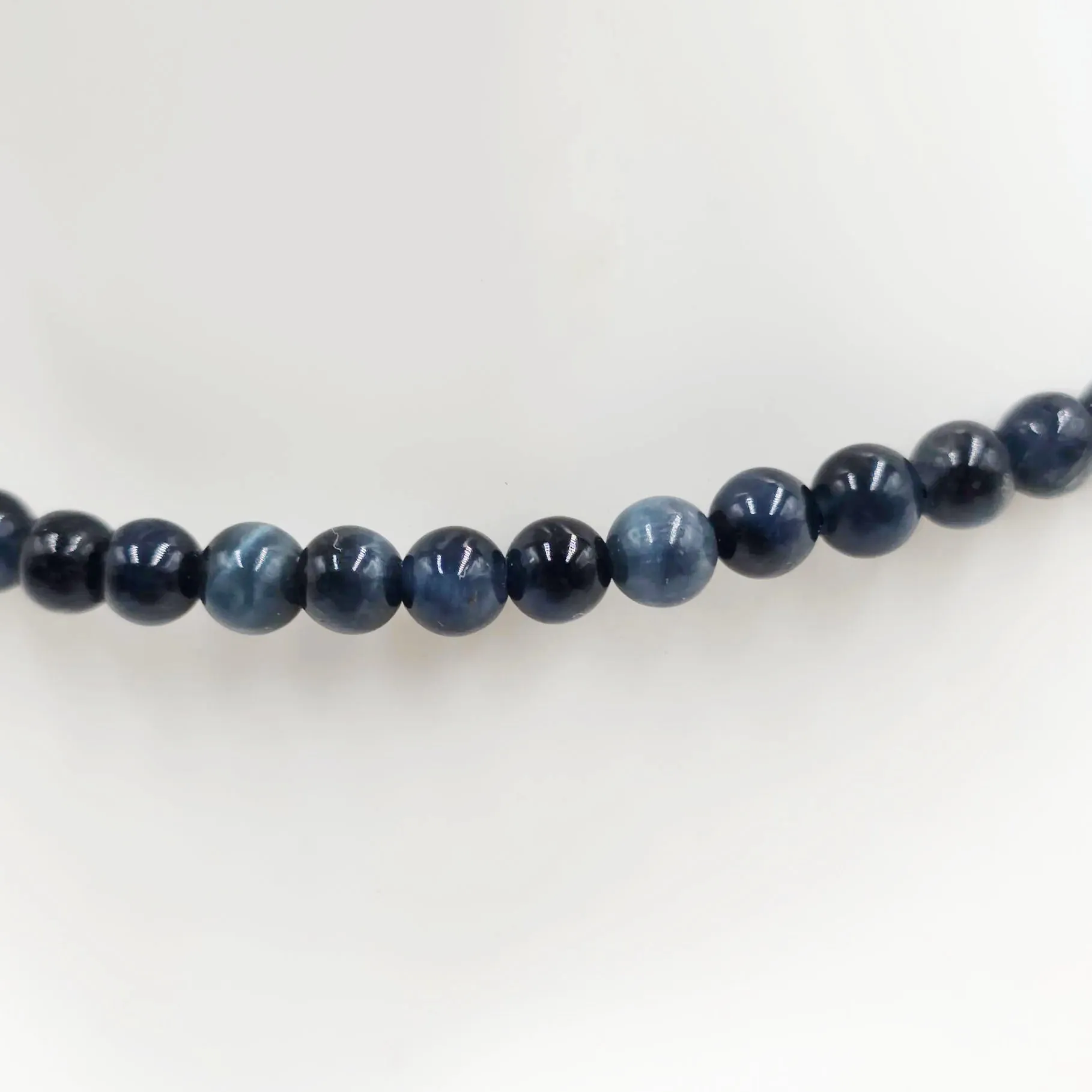 Blue Tiger Eye Bead Bracelet 4mm