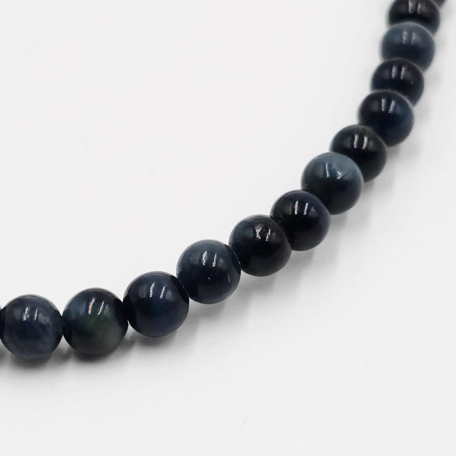 Blue Tiger Eye Bead Bracelet 4mm