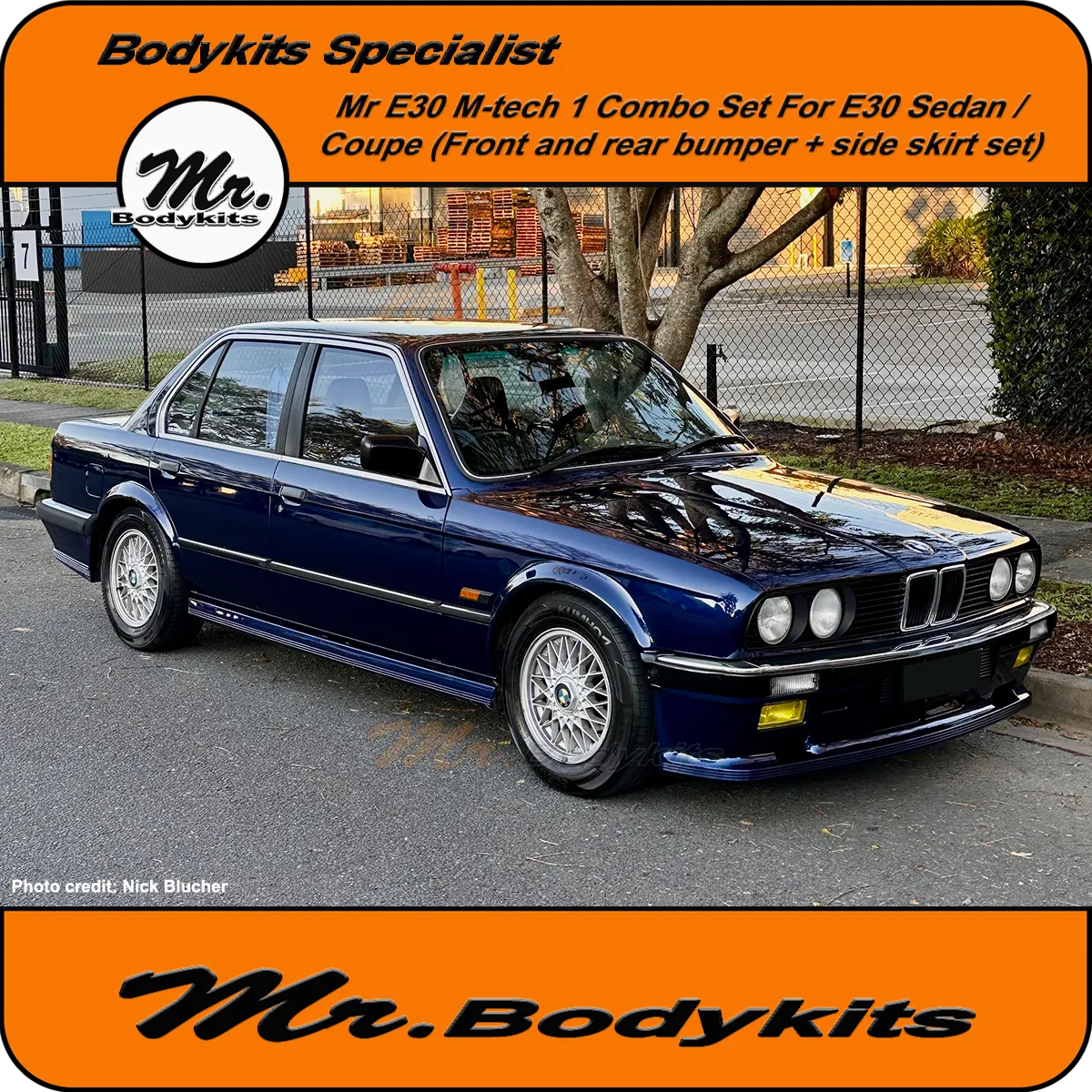 BMW E30 M-Tech 1 Style Bodykits (Front & Rear Bumper   Side Skirts) Combo Set - Sedan/Coupe by Mr Bodykits