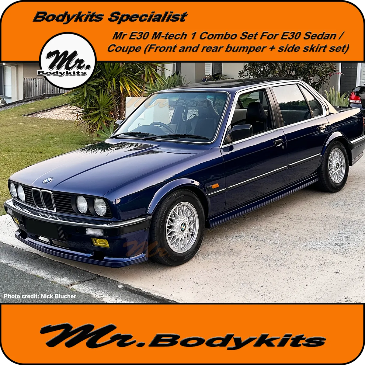 BMW E30 M-Tech 1 Style Bodykits (Front & Rear Bumper   Side Skirts) Combo Set - Sedan/Coupe by Mr Bodykits