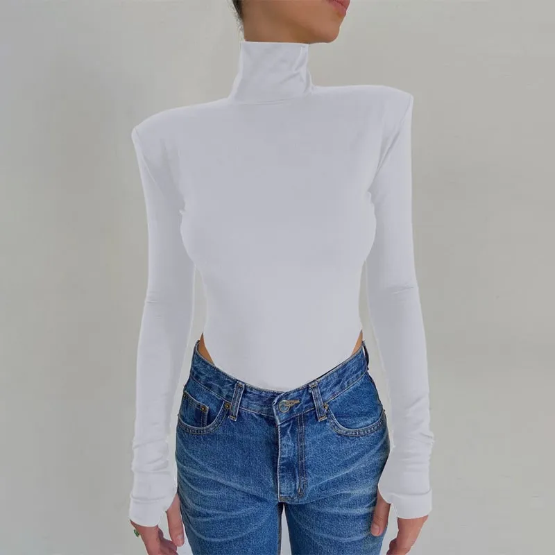 Bold Elegance High Neck Open Back Bodysuit