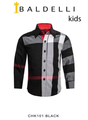 Boy’s Black Berry Print Shirt