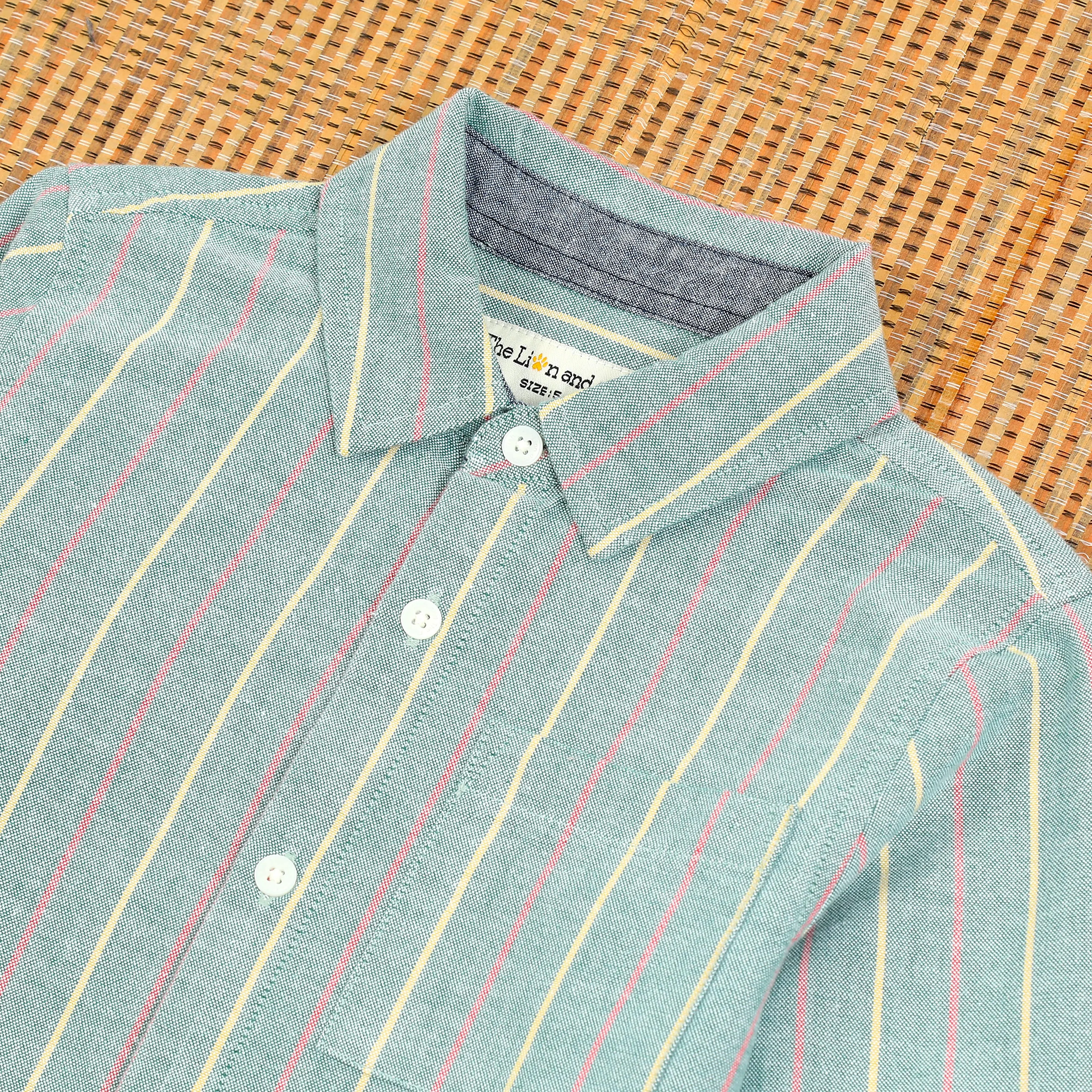 Boys Stripe Full Sleeve Shirt Mint