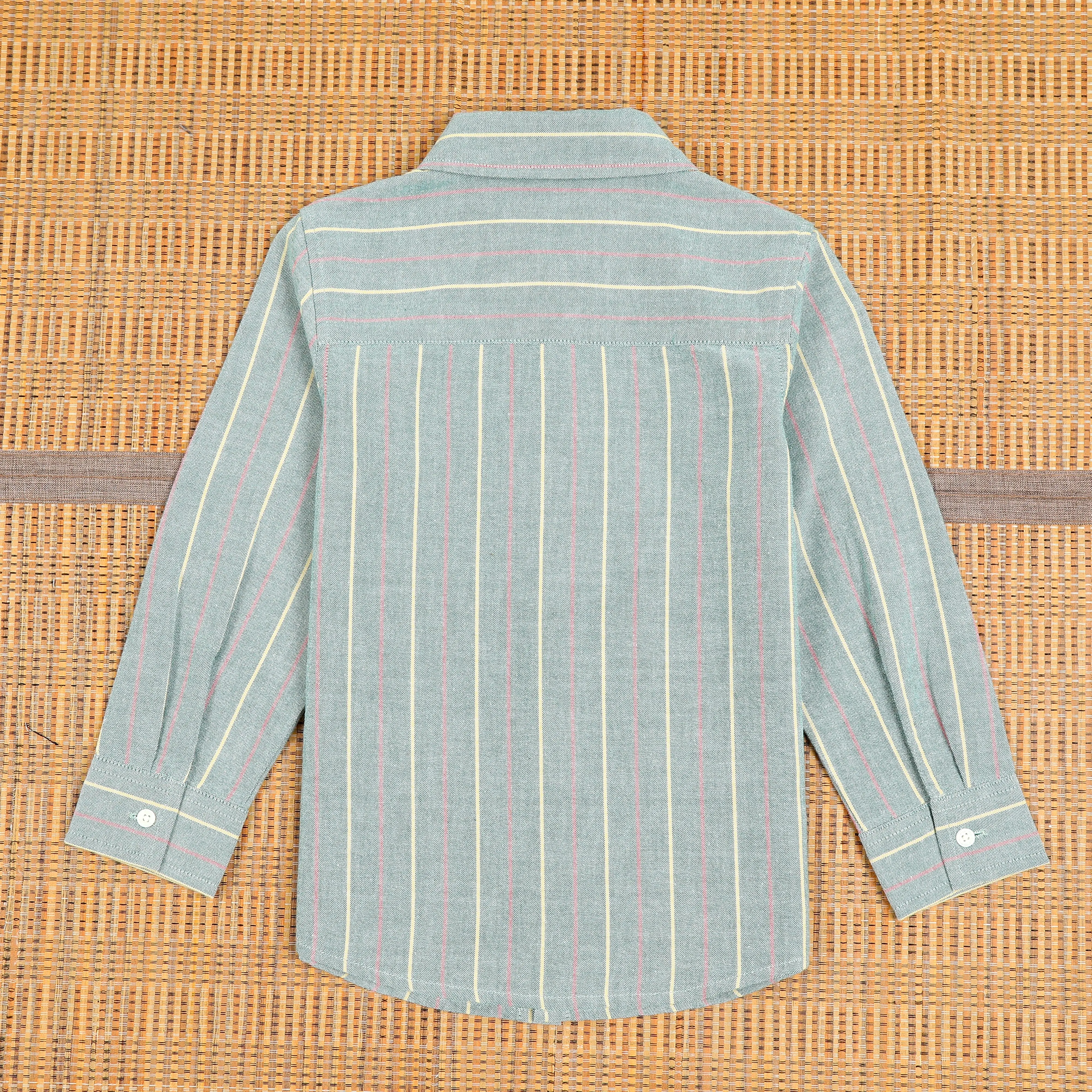 Boys Stripe Full Sleeve Shirt Mint