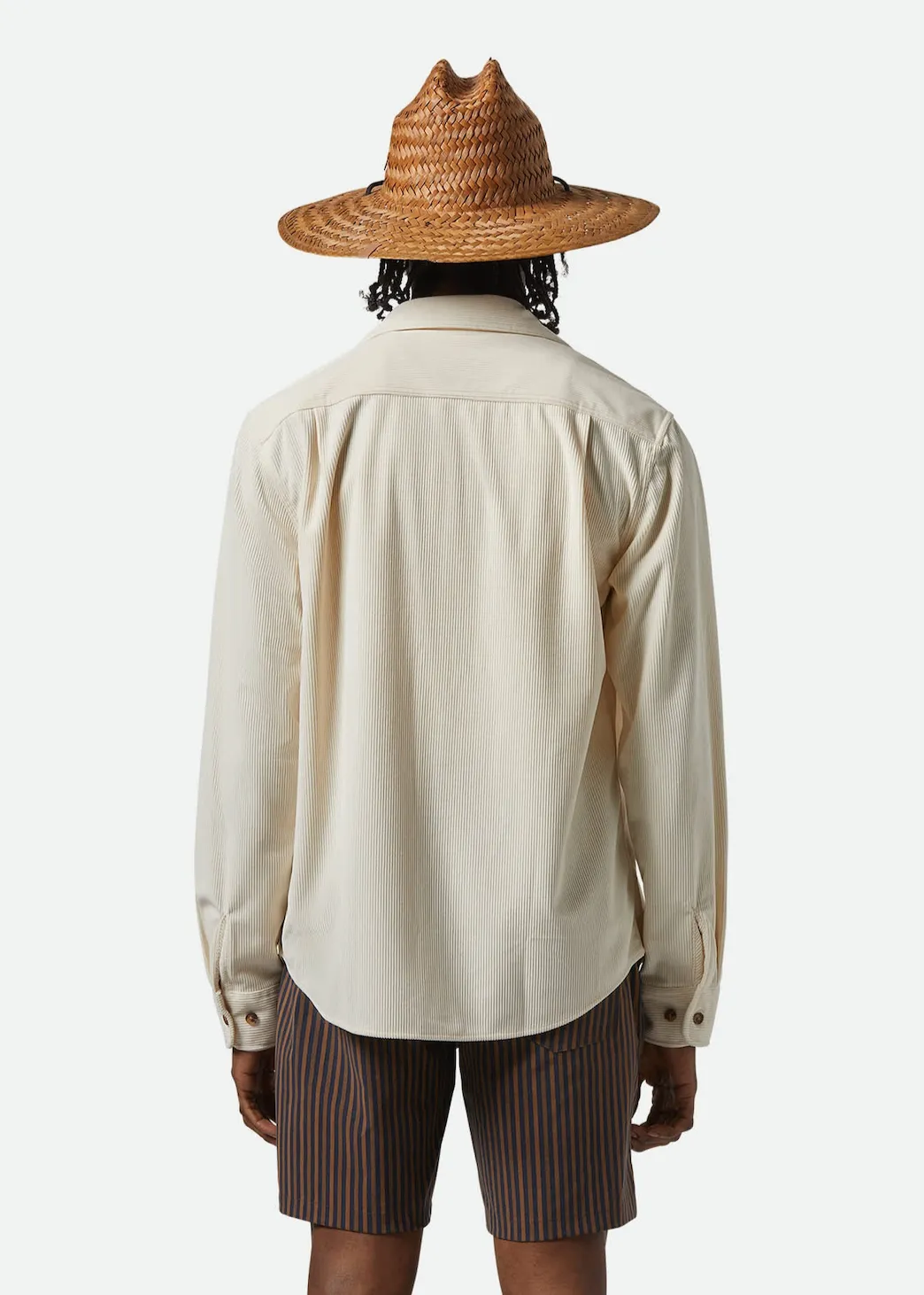 BRIXTON The Field Corduroy Overshirt - Whitecap