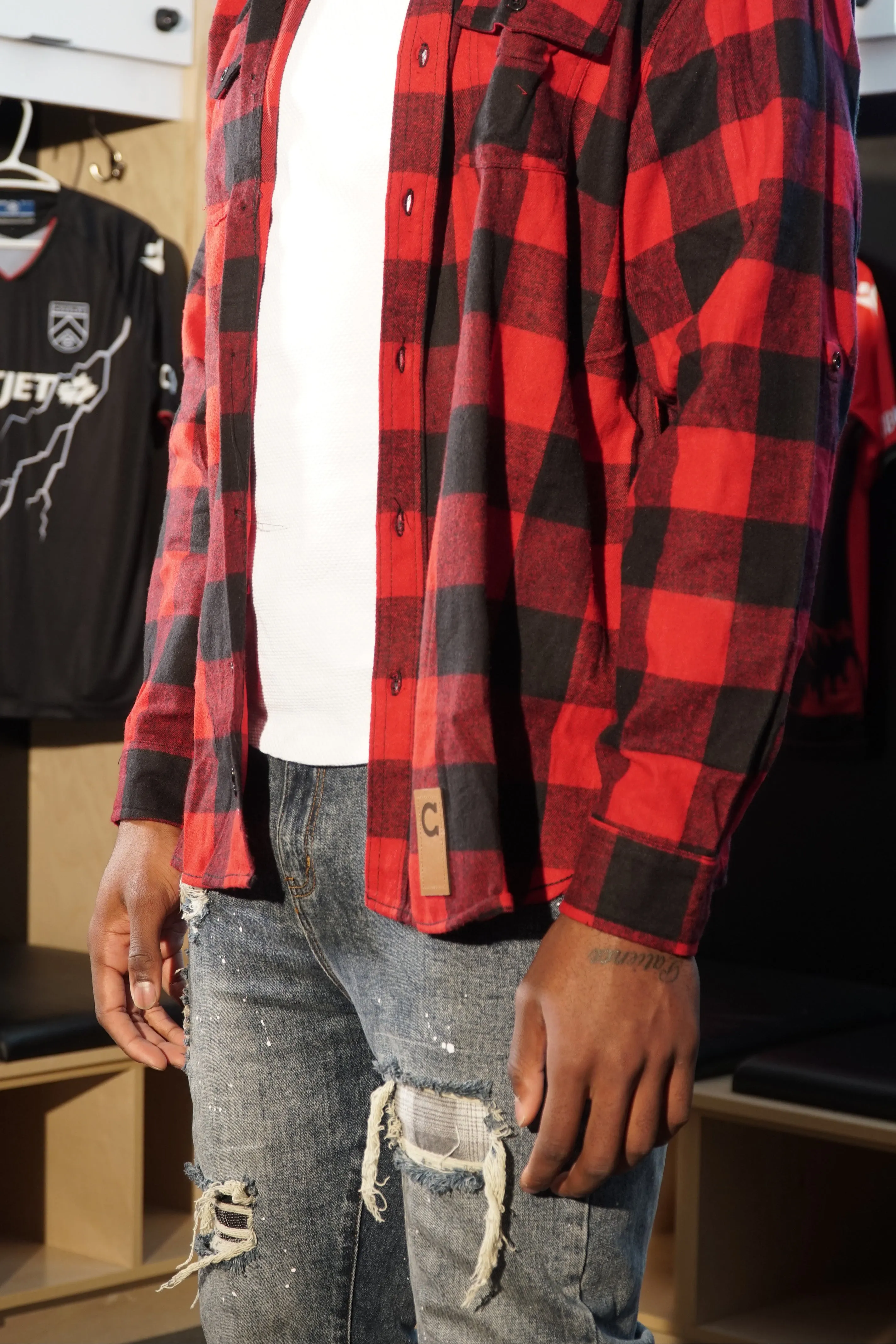 Button Up Plaid Flannel Shirt
