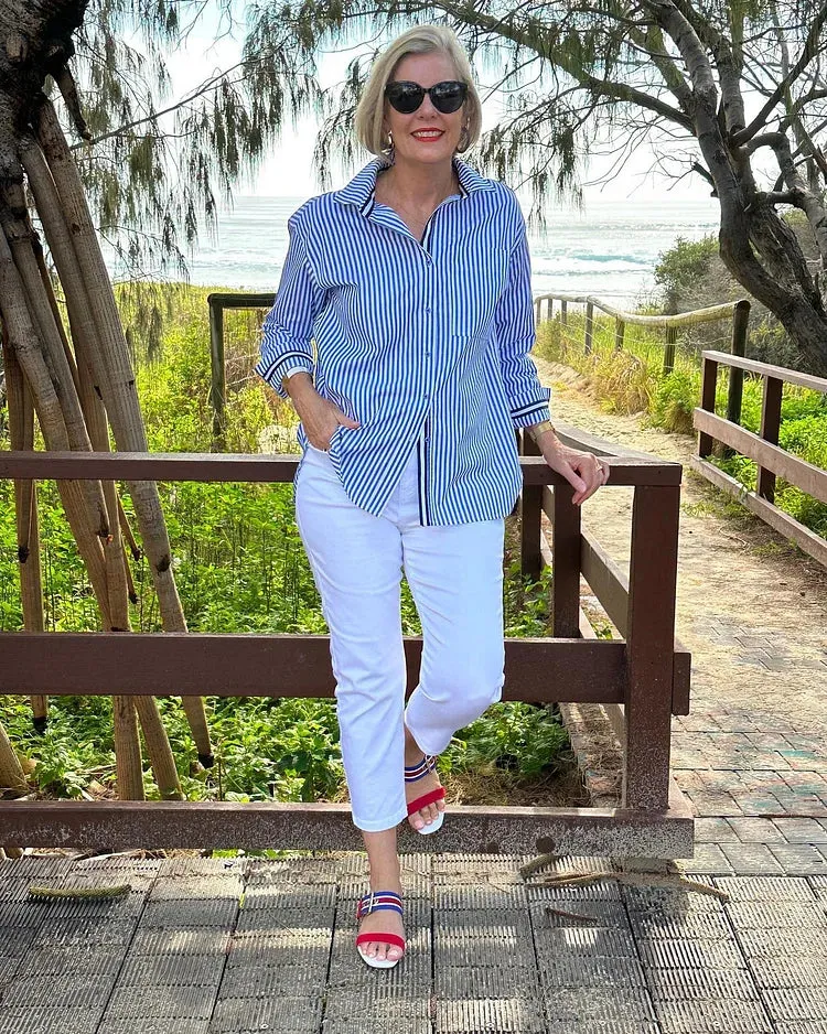 Caitlin - Striped Shirt