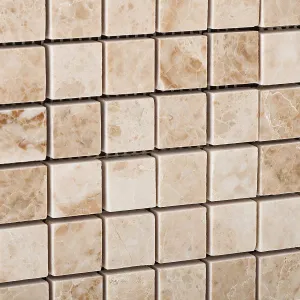 Cappuccino Marble 1 X 1 Polished Mosaic Tile - Lot of 50 Sheets