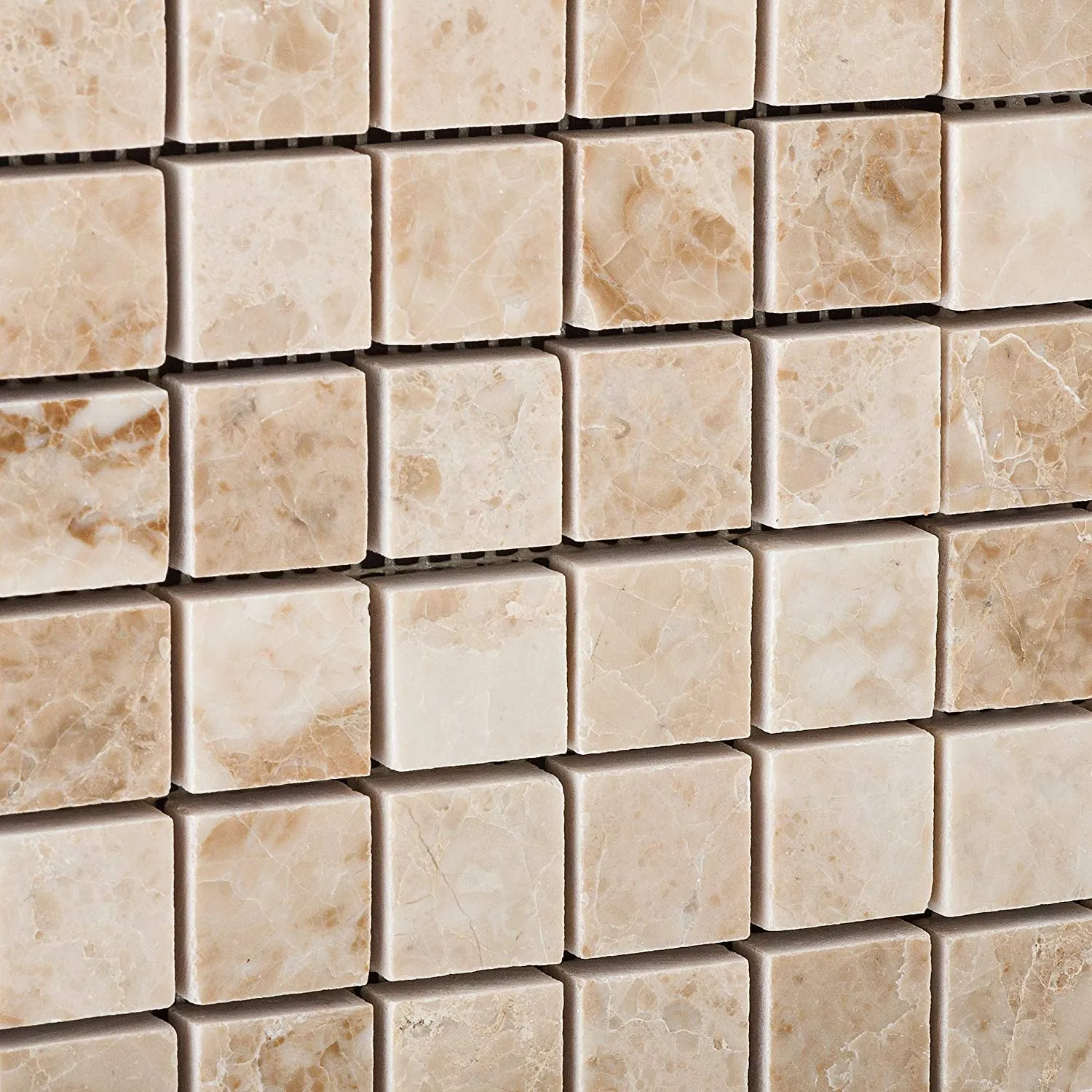 Cappuccino Marble 1 X 1 Polished Mosaic Tile - Lot of 50 Sheets