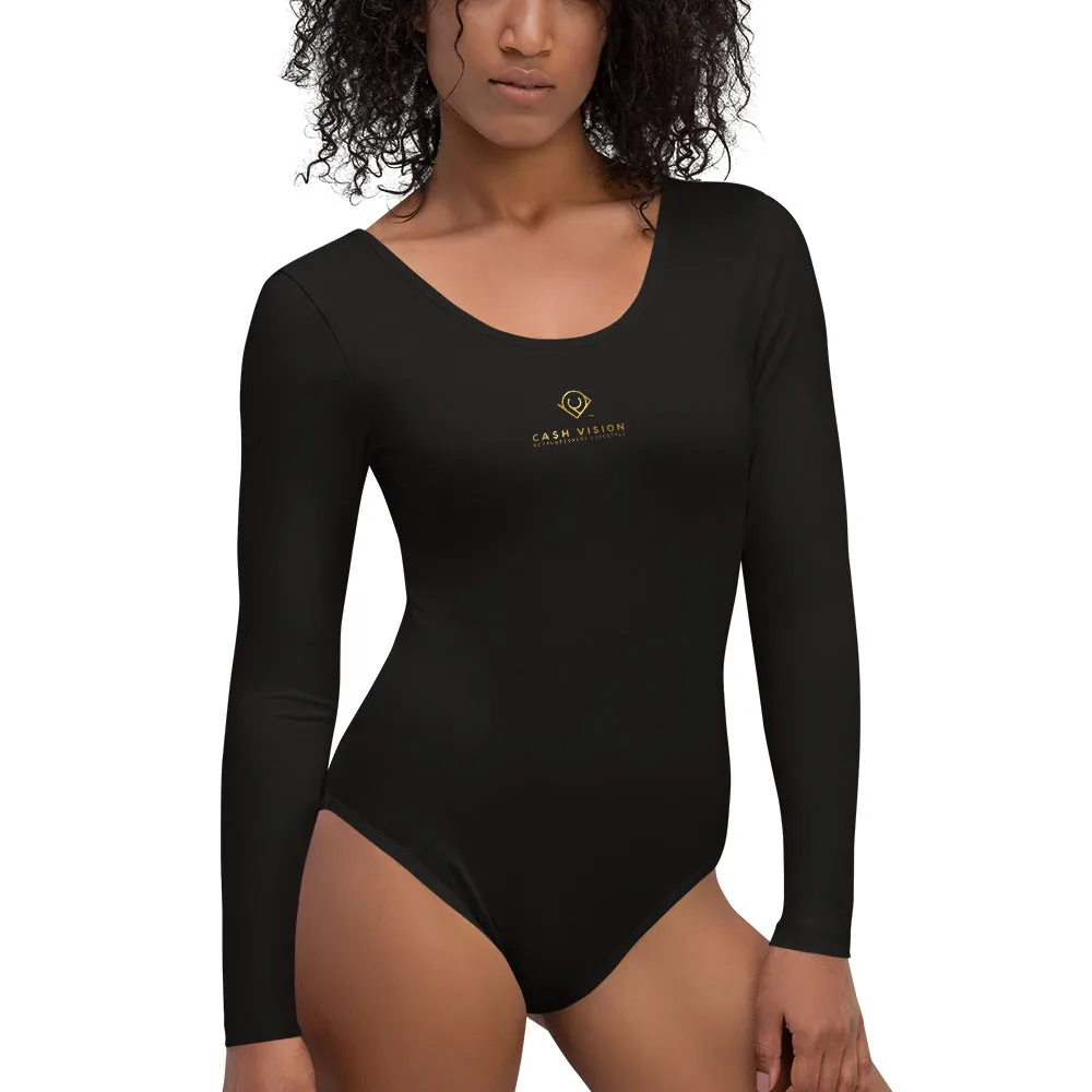 Cash Vision Long Sleeve Bodysuit - Black