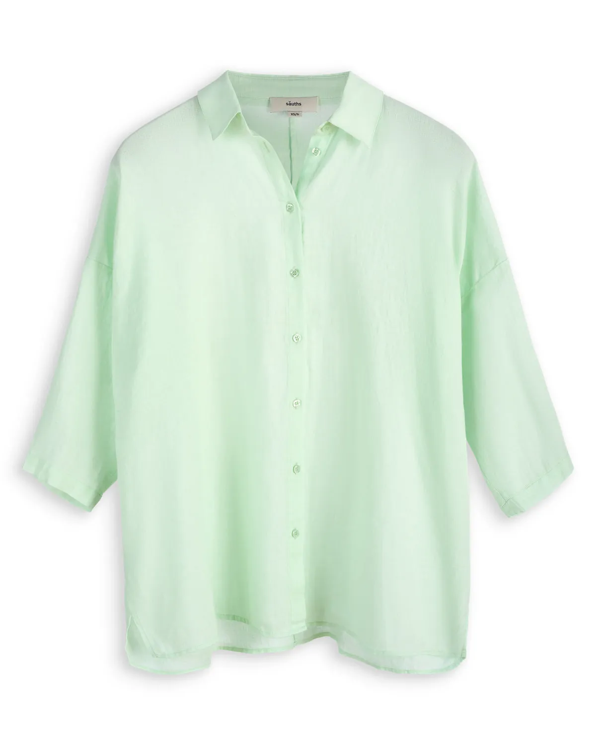 Cathy - Linen Blouse in Mint