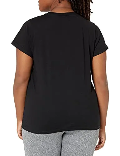 Champion Size Women's Plus Classic Tee-Graphic, Black, 3X