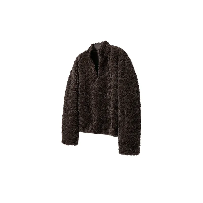 Chocolate Cloud Faux Fur Sweater