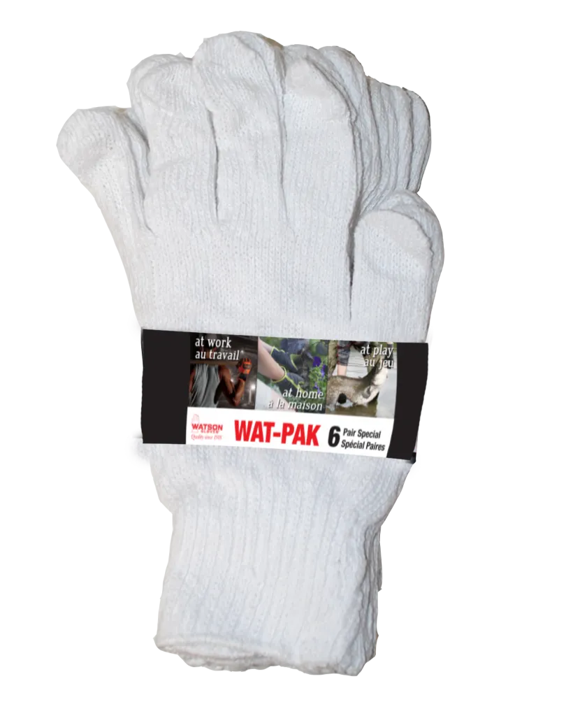 CL603-XL Gloves Cotton White Knight 6 Pkg