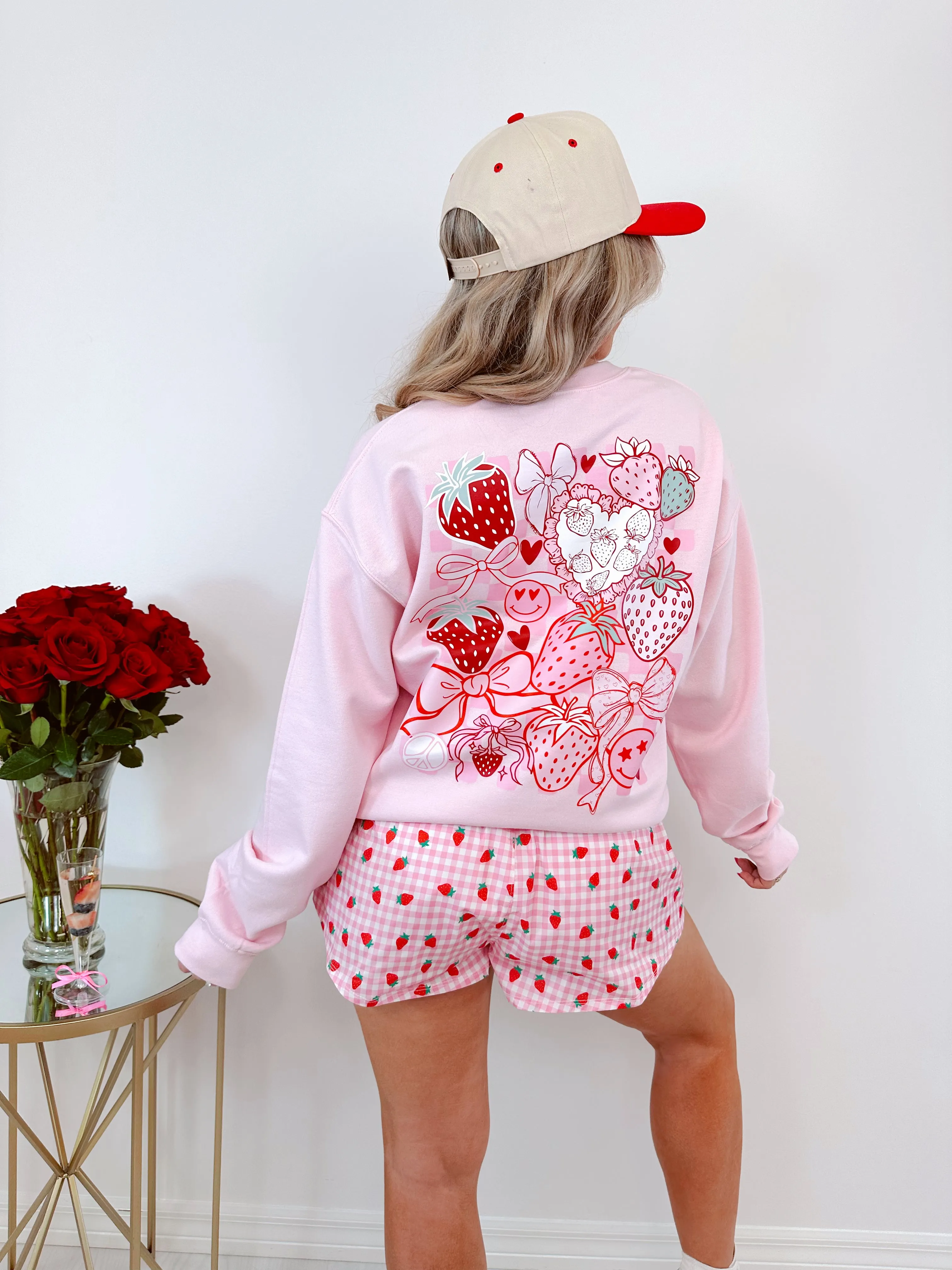 Coquette Strawberry Graphic Sweatshirt - 5 Colors