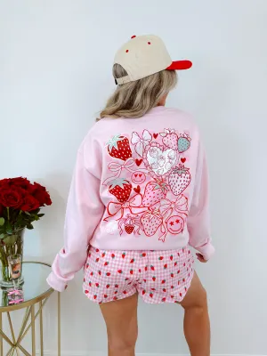 Coquette Strawberry Graphic Sweatshirt - 5 Colors