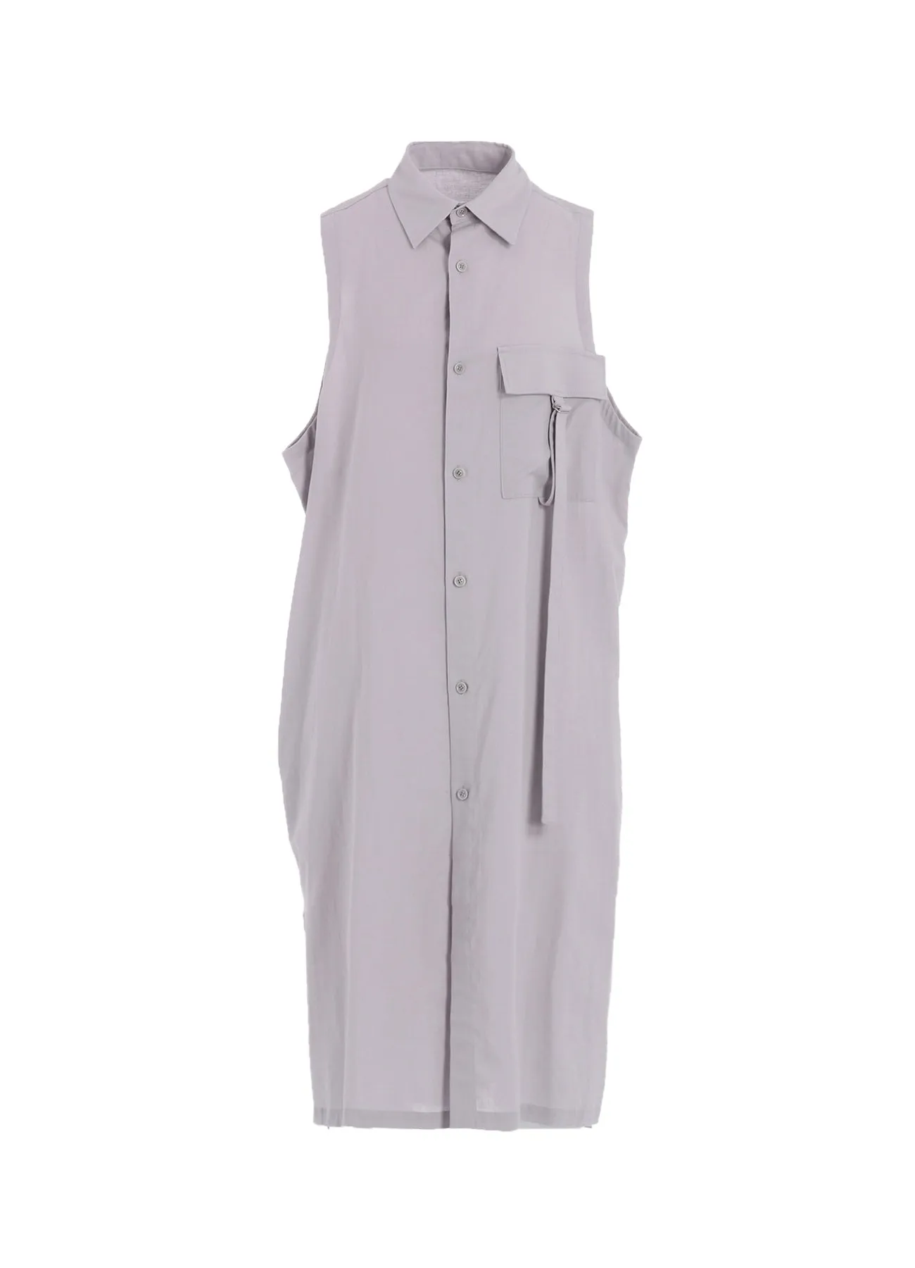 COTTON BOYLE VIYELLA SLEEVELESS SHIRT DRESS