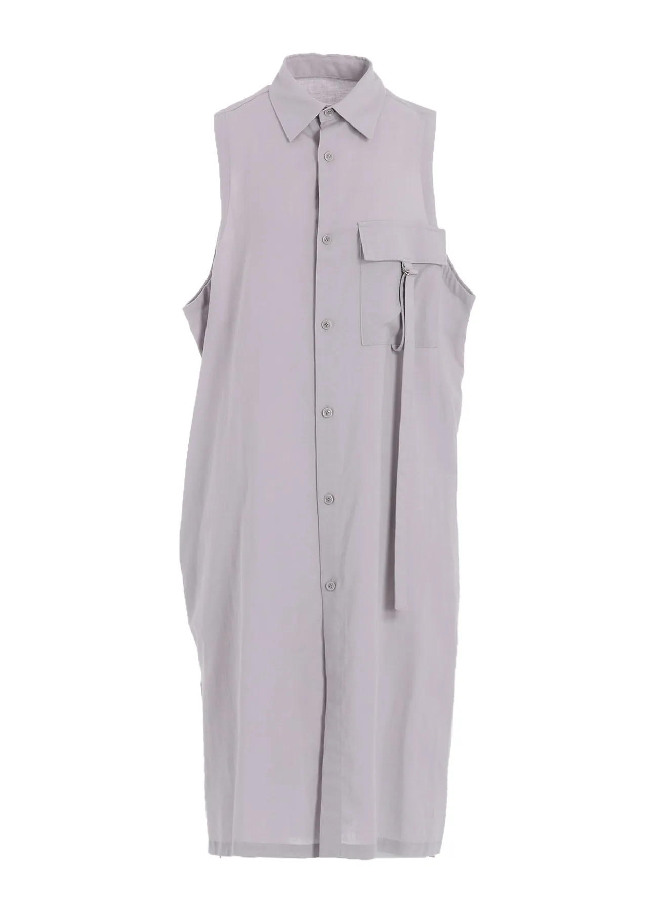 COTTON BOYLE VIYELLA SLEEVELESS SHIRT DRESS