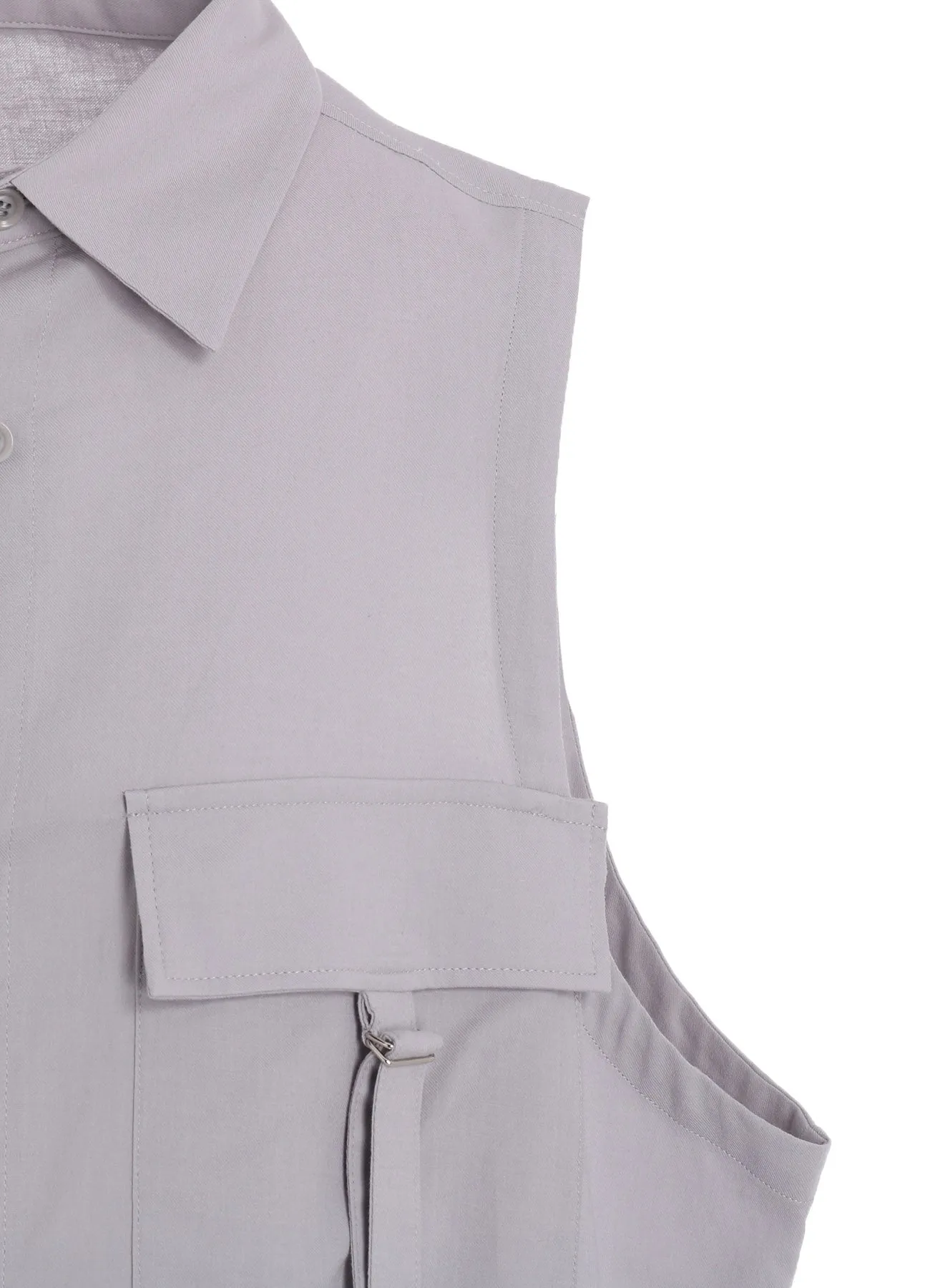 COTTON BOYLE VIYELLA SLEEVELESS SHIRT DRESS