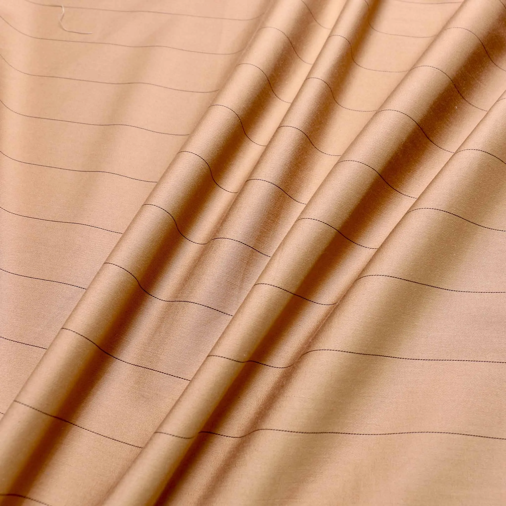 Cotton Sateen Fabric - Beige