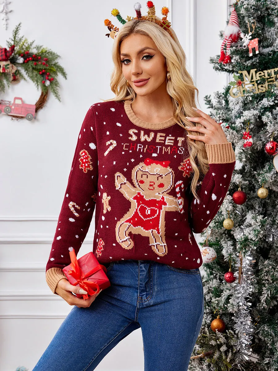 Cozy Long-Sleeved Pullover Christmas Sweater for Festive Autumn and Winter Days