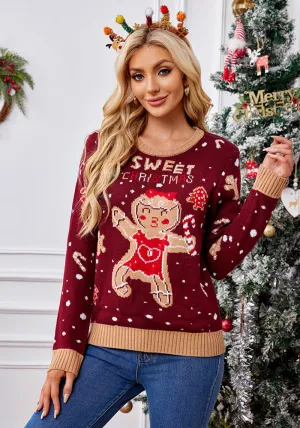 Cozy Long-Sleeved Pullover Christmas Sweater for Festive Autumn and Winter Days