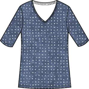 Cozy Rib Tile V-Neck Tee