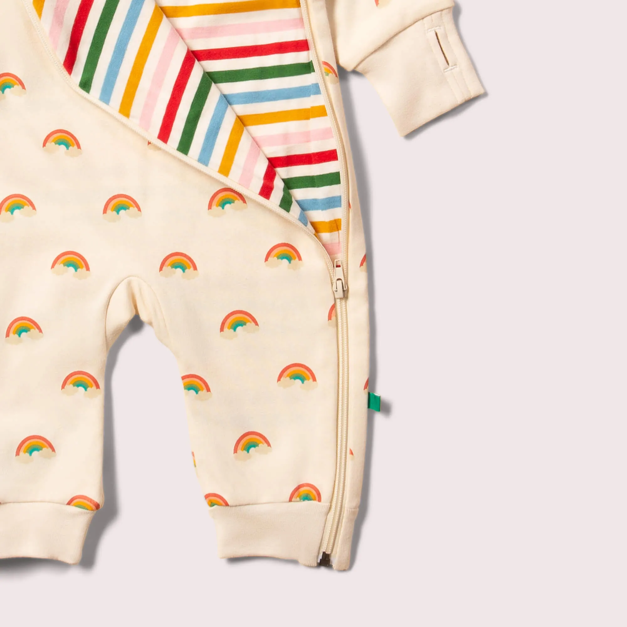 Cream Rainbows Reversible Hooded Snug As A Bug Suit