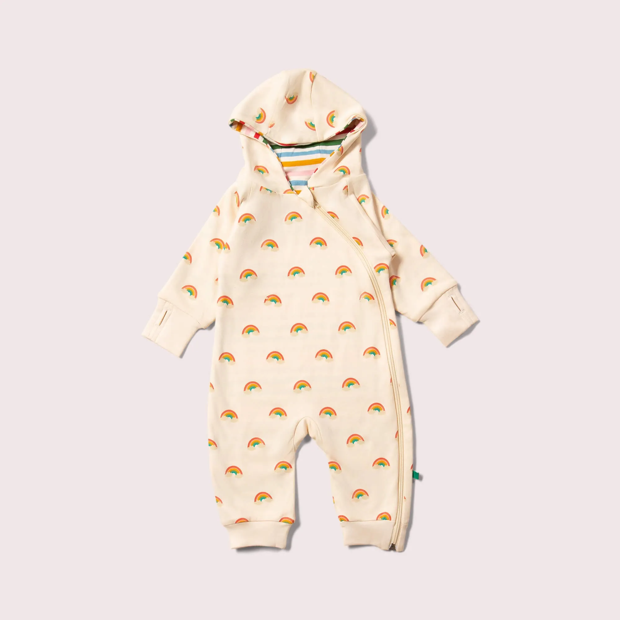 Cream Rainbows Reversible Hooded Snug As A Bug Suit