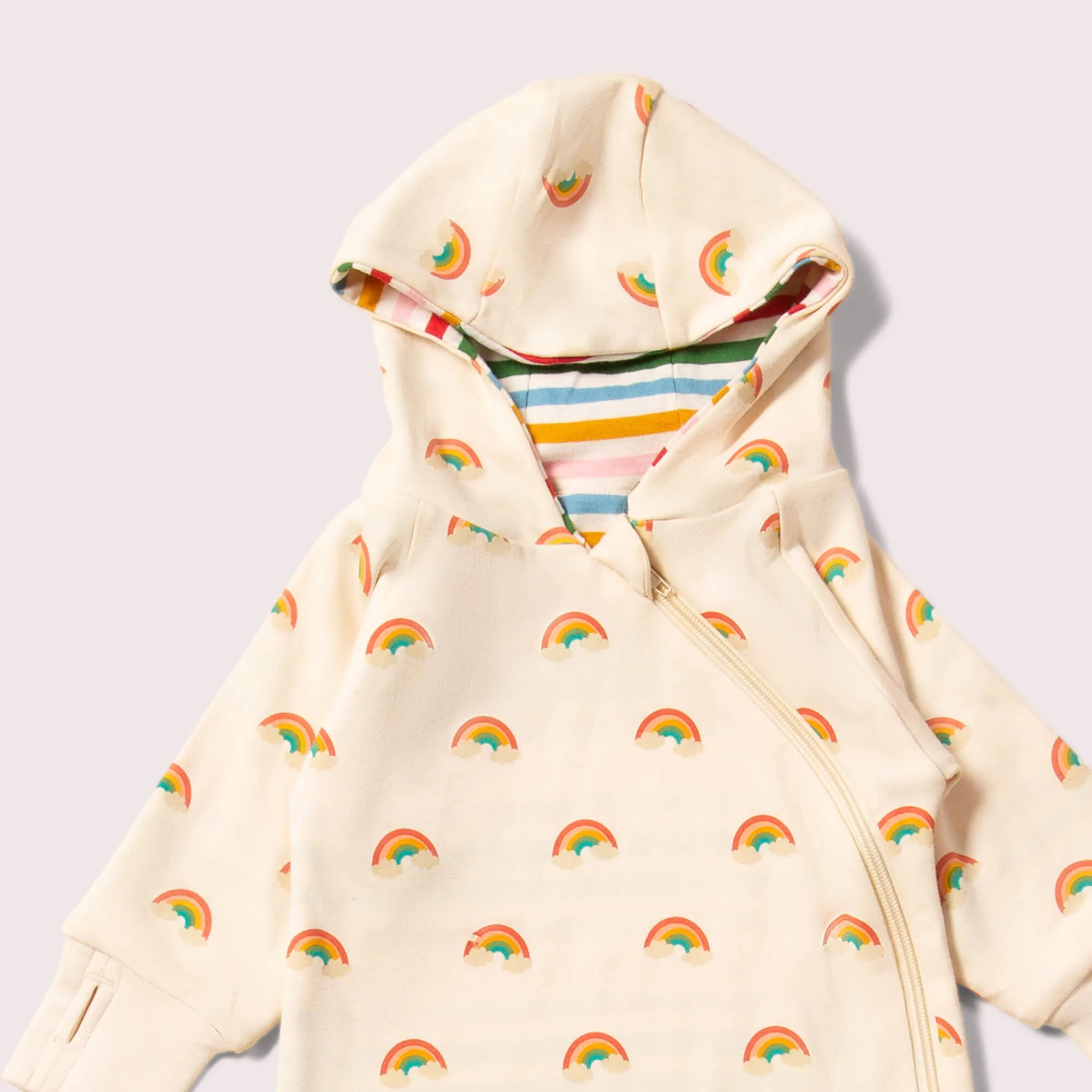 Cream Rainbows Reversible Hooded Snug As A Bug Suit