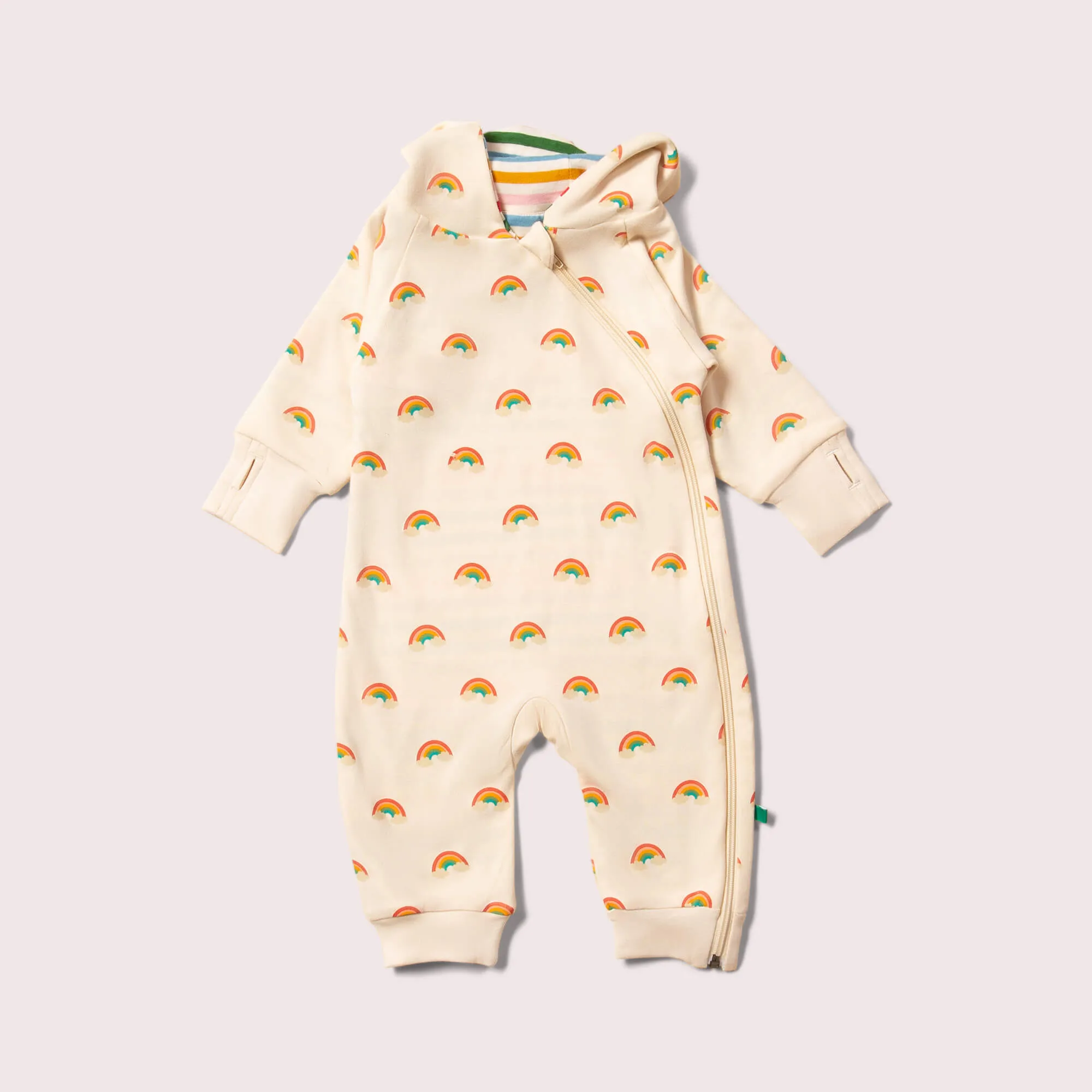 Cream Rainbows Reversible Hooded Snug As A Bug Suit