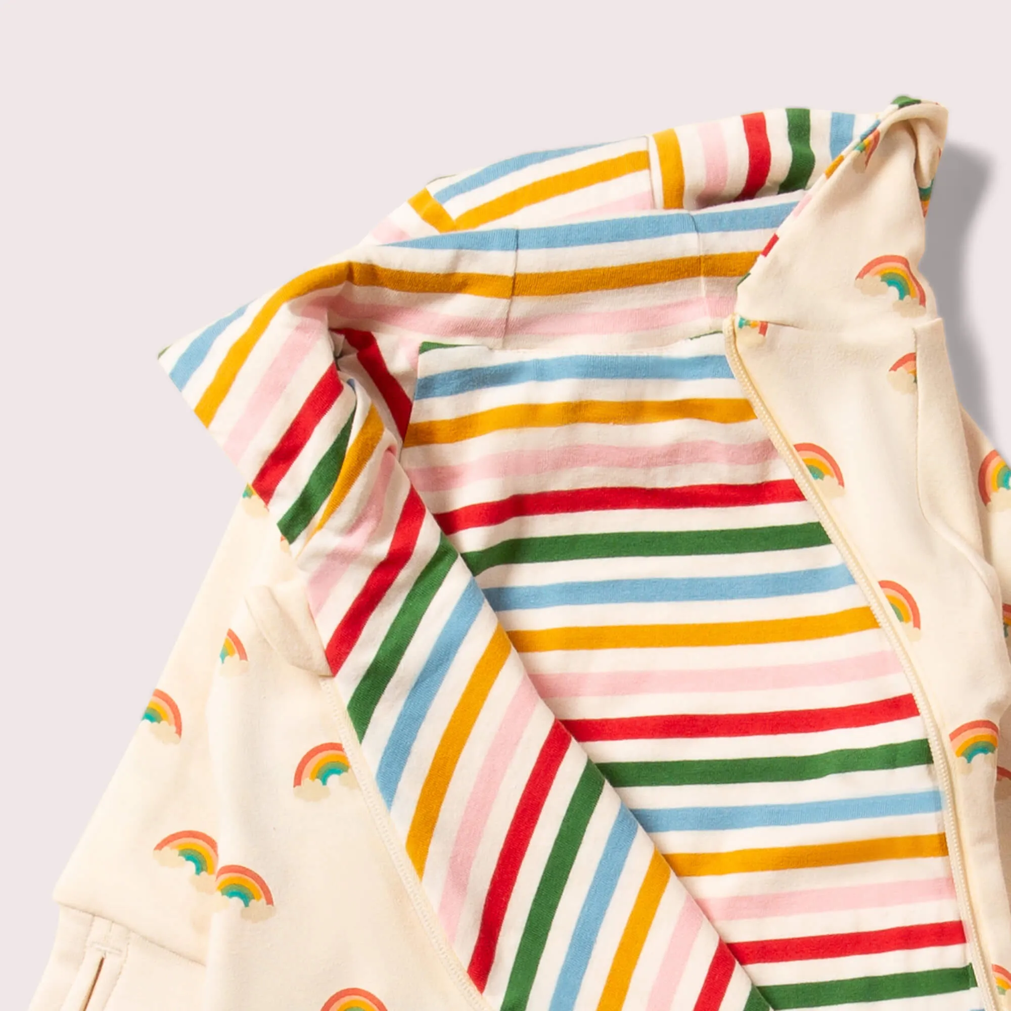 Cream Rainbows Reversible Hooded Snug As A Bug Suit