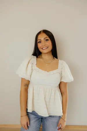 Creamy Luxe Babydoll Top