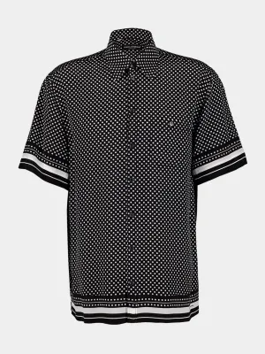 Crepe de Chine Silk Polka Dot Shirt