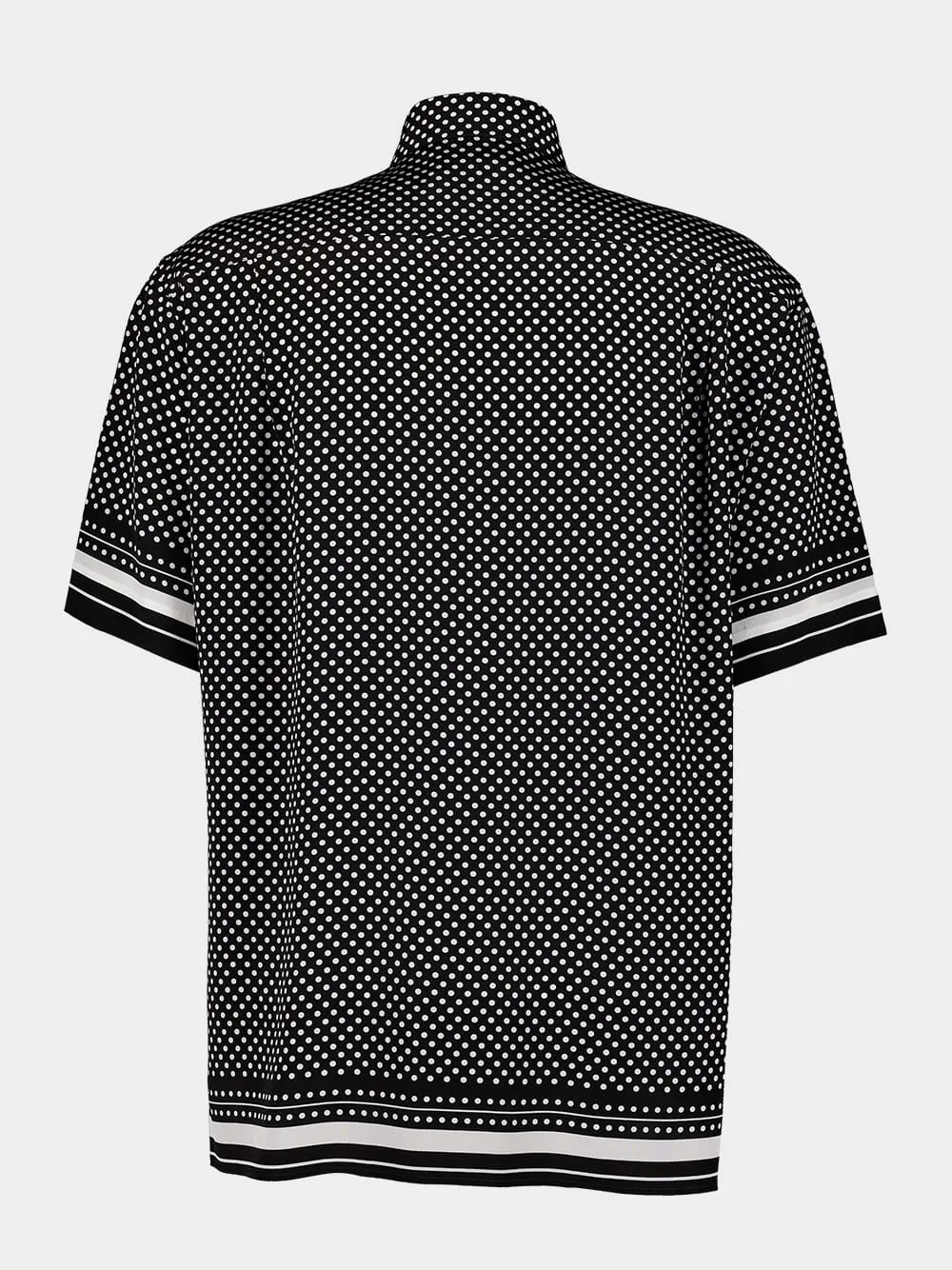 Crepe de Chine Silk Polka Dot Shirt